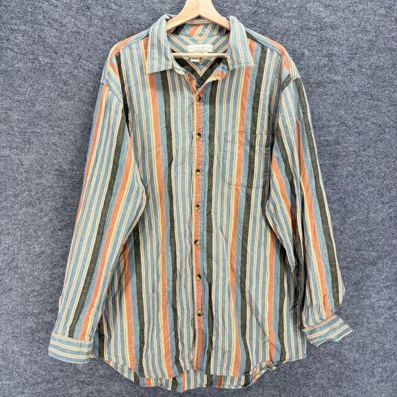 Territory Ahead Other - The Territory Ahead Shirt Men 2XL Tall Blue Striped Button Up Collared Cotton